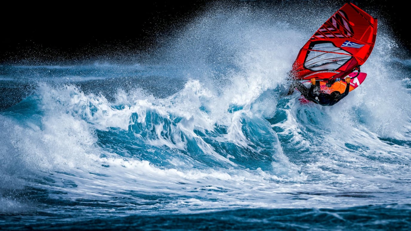 Man Wind Surfing